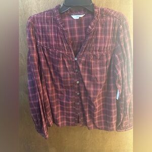 Burgundy Plaid Shirt